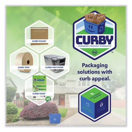 Curby Mailer Self-Sealing Recyclable Mailer, Paper Padding, Self-Adhesive, #2, 11.38 x 9.5, 30/Carton