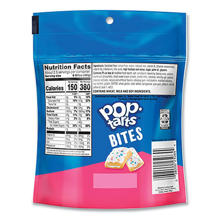 Pop Tarts Bites, Confetti Cake, 3.5 oz Bag, 6/Carton