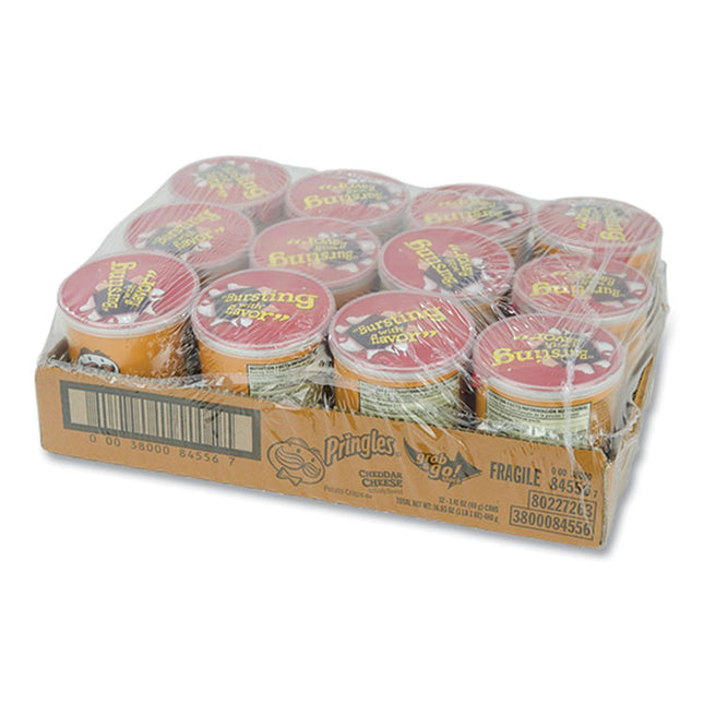 Grab and Go Cheddar Cheese Crisps, 1.4 oz Can, 12 Carton