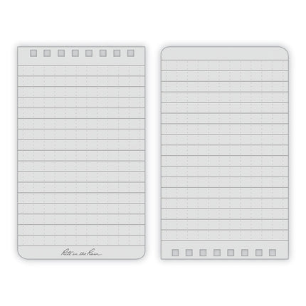 All-Weather Wire-O Notepad, Universal: Narrow Rule and Quadrille Rule, Black Cover, 50 White 4 x 6 Sheets