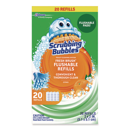 Fresh Brush Toilet Cleaning System Refill, Citrus Scent, 20/Pack