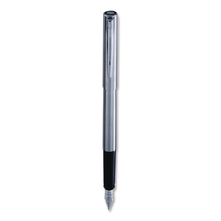 Allure Fountain Pen, Fine Point , Blue Ink, Silver/Black Barrel