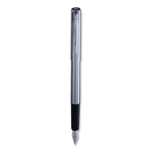 Allure Fountain Pen, Fine Point , Blue Ink, Silver/Black Barrel