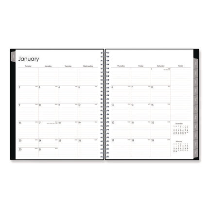 Enterprise Monthly Planner, 10 x 8, Black Cover, 12-Month (Jan to Dec): 2025