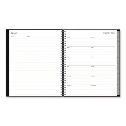 Enterprise Monthly Planner, 10 x 8, Black Cover, 12-Month (Jan to Dec): 2025