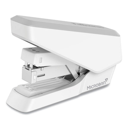 LX860 EasyPress Half Strip Stapler with Antimicrobial Protection, 40 Sheet Capacity, Gray/White