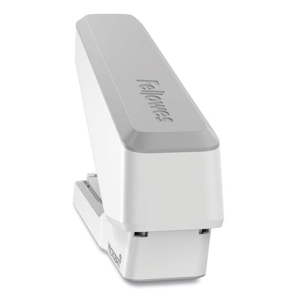 LX870 EasyPress Stapler with Antimicrobial Protection, 40-Sheet Capacity, Gray/White