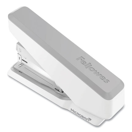LX870 EasyPress Stapler with Antimicrobial Protection, 40-Sheet Capacity, Gray/White