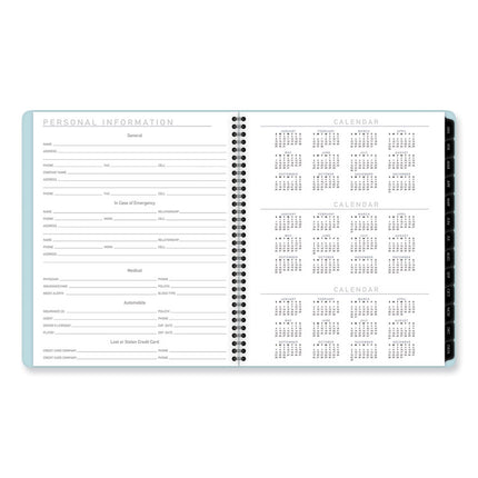 Contemporary Lite Monthly Planner, 11 x 9.5, Light Blue Cover, 12-Month (Jan to Dec): 2025