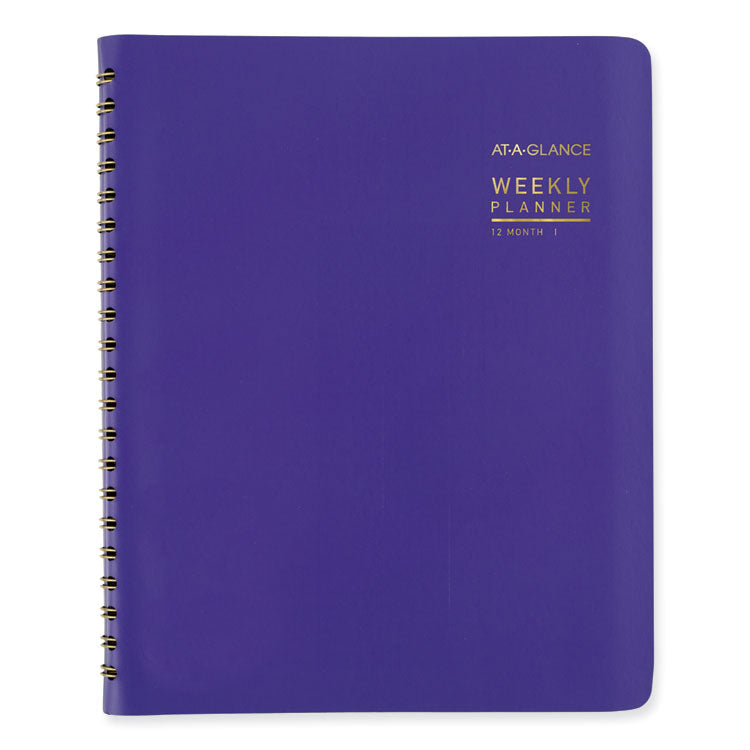 Contemporary Weekly/Monthly Planner, 11.38 x 9, Purple Cover, 12-Month (Jan to Dec): 2025