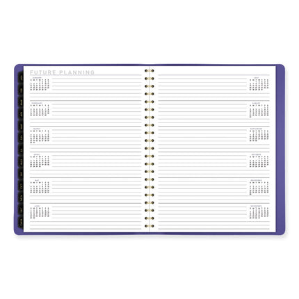 Contemporary Weekly/Monthly Planner, 11.38 x 9, Purple Cover, 12-Month (Jan to Dec): 2025