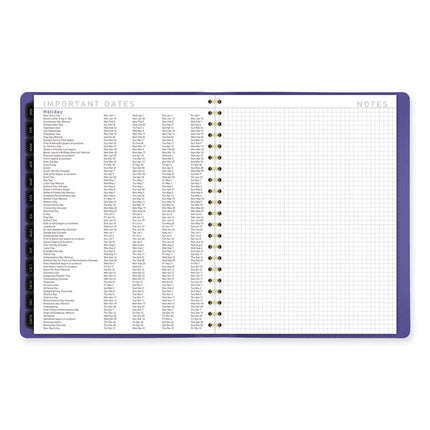 Contemporary Weekly/Monthly Planner, 11.38 x 9, Purple Cover, 12-Month (Jan to Dec): 2025