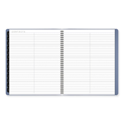 Contemporary Monthly Planner, 11.38 x 9.63, Blue Cover, 12-Month (Jan to Dec): 2025