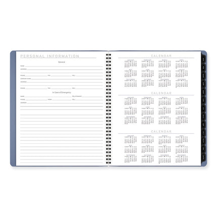 Contemporary Monthly Planner, 11.38 x 9.63, Blue Cover, 12-Month (Jan to Dec): 2025