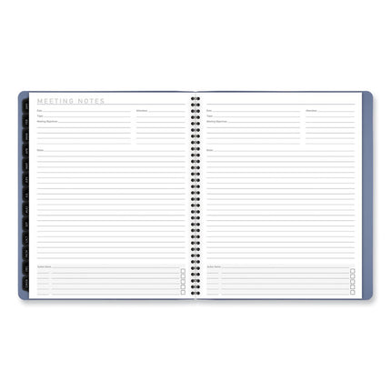 Contemporary Monthly Planner, 11.38 x 9.63, Blue Cover, 12-Month (Jan to Dec): 2025