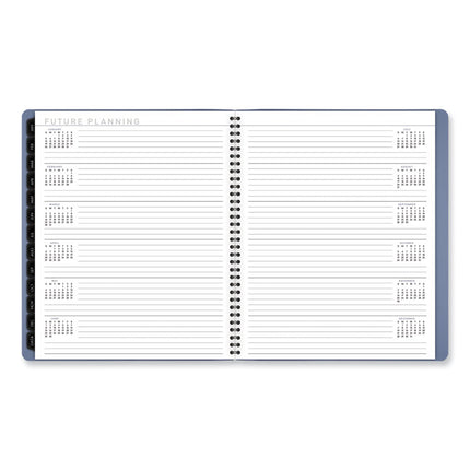 Contemporary Monthly Planner, 11.38 x 9.63, Blue Cover, 12-Month (Jan to Dec): 2025