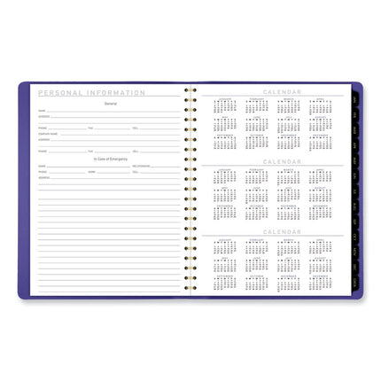Contemporary Weekly/Monthly Planner, 11.38 x 9, Purple Cover, 12-Month (Jan to Dec): 2025
