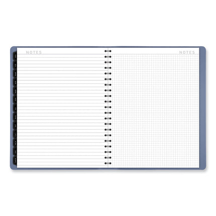 Contemporary Weekly/Monthly Planner, 11.38 x 9, Slate Blue Cover, 12-Month (Jan to Dec): 2025
