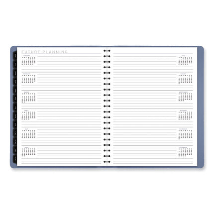 Contemporary Weekly/Monthly Planner, 11.38 x 9, Slate Blue Cover, 12-Month (Jan to Dec): 2025