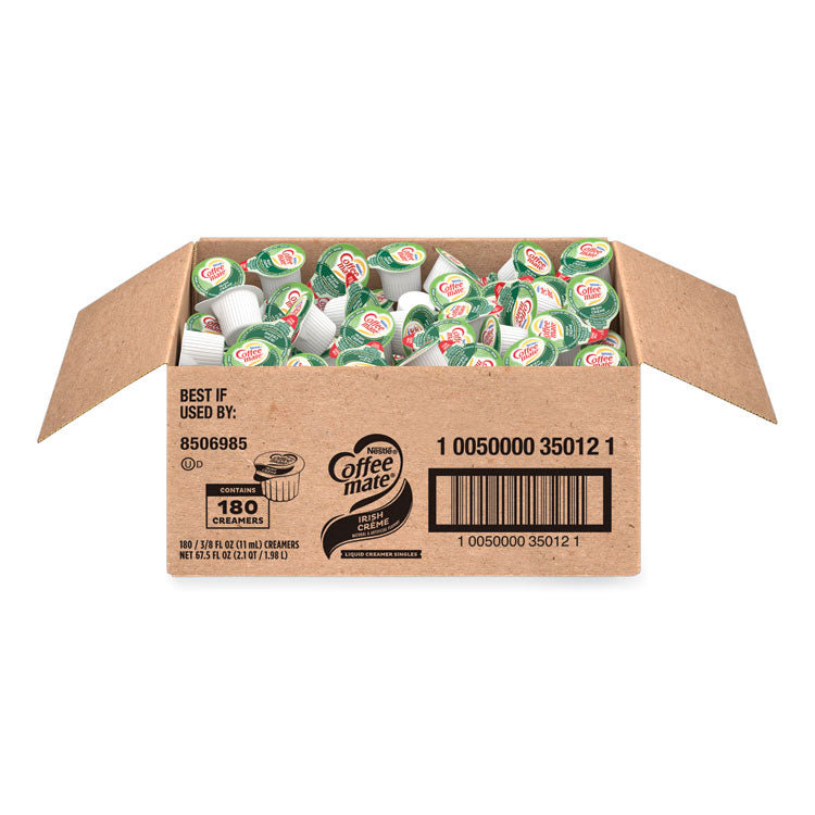 Bulk Liquid Coffee Creamer, Irish Cream, 0.38 oz Mini Cups, 180/Carton