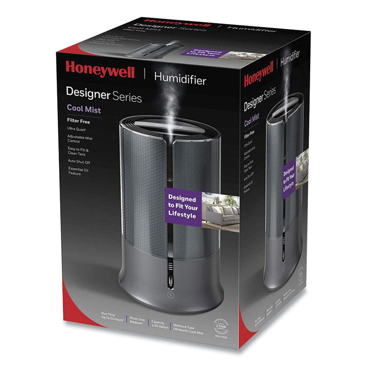 Filter Free Ultrasonic Cool Mist Humidifier, 1.25 gal, 8.8 x 8.8 x 13.2, Black