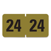 Yearly End Tab File Folder Labels, 2024, Gold, 500/Roll