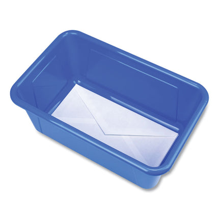 Cubby Bin with Lid, 1 Section, 2 gal, 8.2 x 12.5 x 11.5, Assorted Colors, 5/Pack