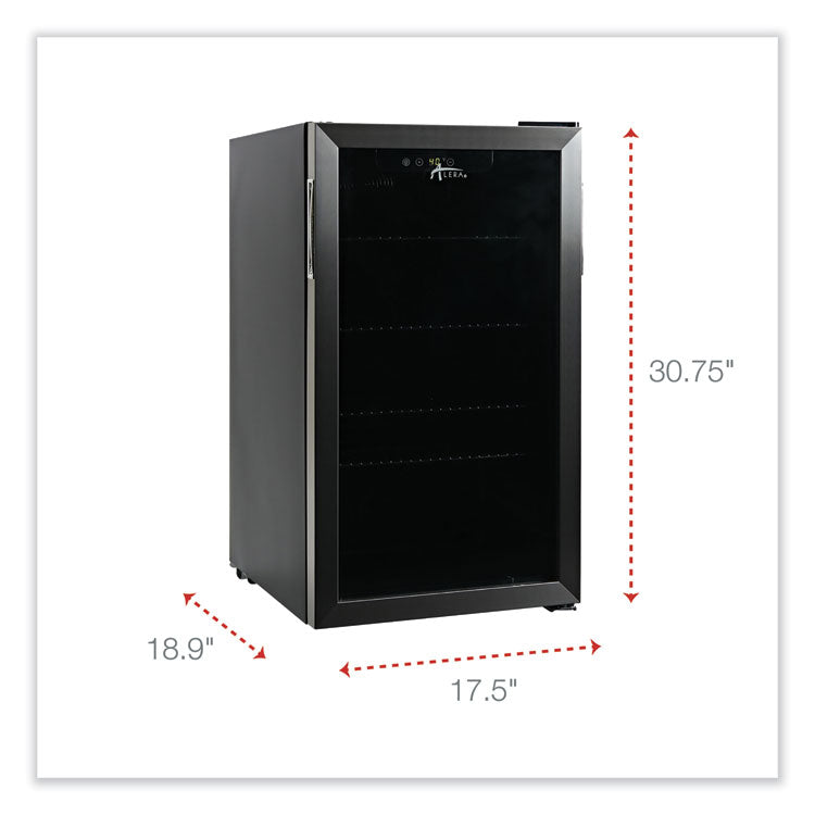 3.4 Cu Ft Beverage Cooler, Stainless Steel/Black