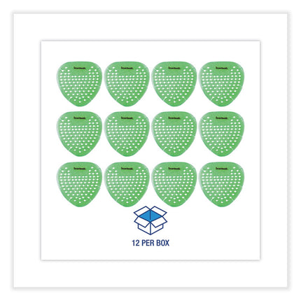 Gem Urinal Deodorizer Screen, Herbal Mint Scent, Green, 12/Box