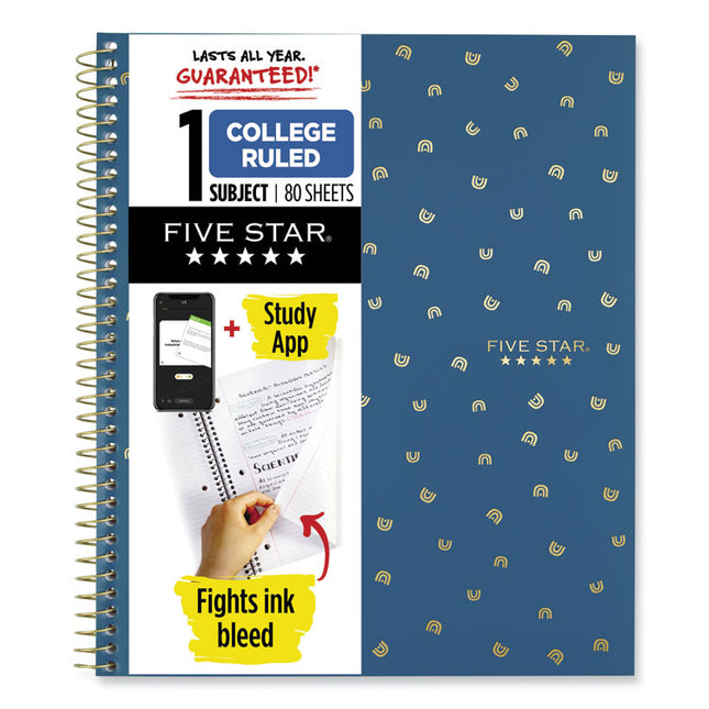 Style Wirebound Notebook, 1-Subject, Medium/College Rule, Randomly Assorted Cover Color, (80) 11 x 8.5 Sheets