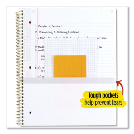 Style Wirebound Notebook, 1-Subject, Medium/College Rule, Randomly Assorted Cover Color, (80) 11 x 8.5 Sheets