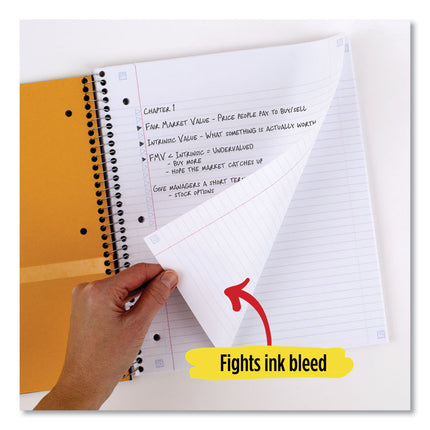 Wirebound Notebook, 1-Subject, Medium/College Rule, Assorted Cover Colors (Set 2), (100) 11 x 8.5 Sheets, 3/Pack