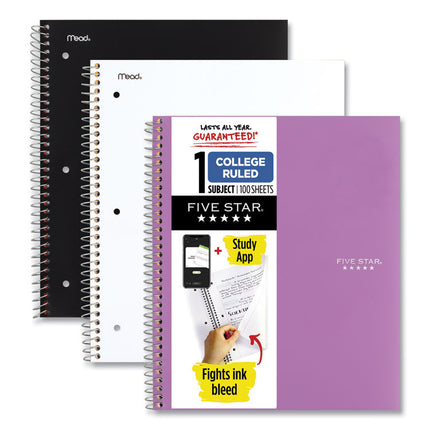 Wirebound Notebook, 1-Subject, Medium/College Rule, Assorted Cover Colors (Set 1), (100) 11 x 8.5 Sheets, 3/Pack
