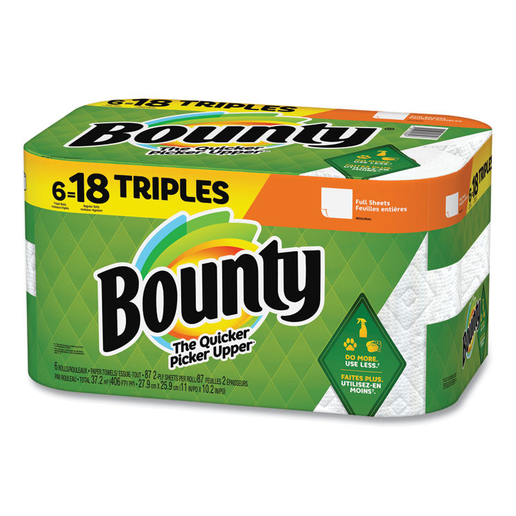 Select-a-Size Kitchen Roll Paper Towels, 2-Ply, White, 10.2 x 11, 75 Sheets/Roll, 6 Triple Rolls/Pack, 6 Packs/Carton