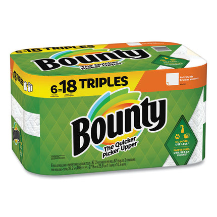 Select-a-Size Kitchen Roll Paper Towels, 2-Ply, White, 10.2 x 11, 75 Sheets/Roll, 6 Triple Rolls/Pack, 6 Packs/Carton