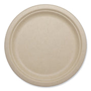 Fiber Plates, Paper, 9.1" dia, Natural, 1,000/Carton