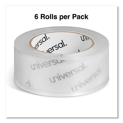 Quiet Tape Box Sealing Tape, 3" Core, 1.88" x 109 yds, Clear, 6/Pack