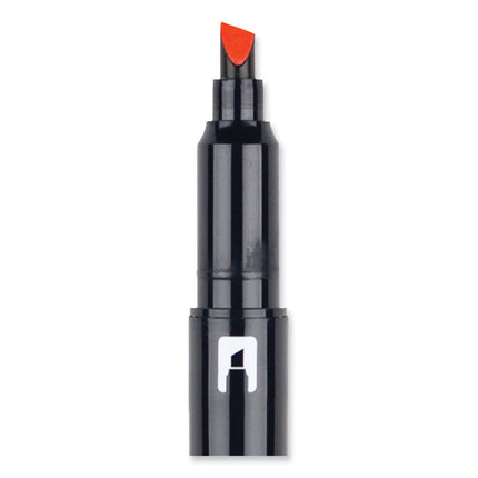 Edge Highlighters, Red Ink, Chisel/Bullet Tip, Red Barrel, 10/Box