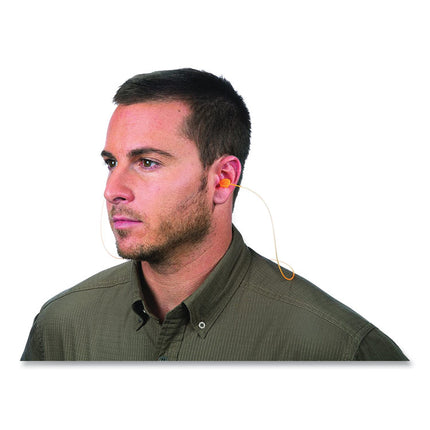 TrustFit Pod Corded Reusable Foam Earplugs, One Size Fits Most, 28 dB NRR, Orange, 1,000/Carton