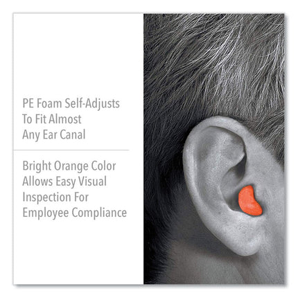 X-TREME Uncorded Disposable Earplugs, Uncorded, One Size Fits Most, 32 dB, Orange, 2,000/Carton