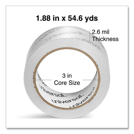 Moving and Storage Packing Tape, 3" Core, 1.88" x 54.6 yd, Clear, 6/Pack