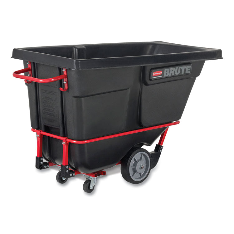 1 cu yd BRUTE Rotomolded Tilt Truck, 1,250 lb Capacity, Black