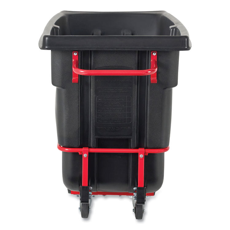 1 cu yd BRUTE Rotomolded Tilt Truck, 1,250 lb Capacity, Black