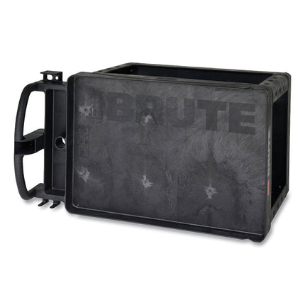 BRUTE Heavy-Duty Utility Cart with Lipped Shelves, Plastic, 2 Shelves, 750 lb Capacity, 25.25" x 54" x 39.25", Black