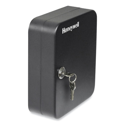 24-Slot Key Box, 6.3 x 2.9 x 7.8, Steel, Black