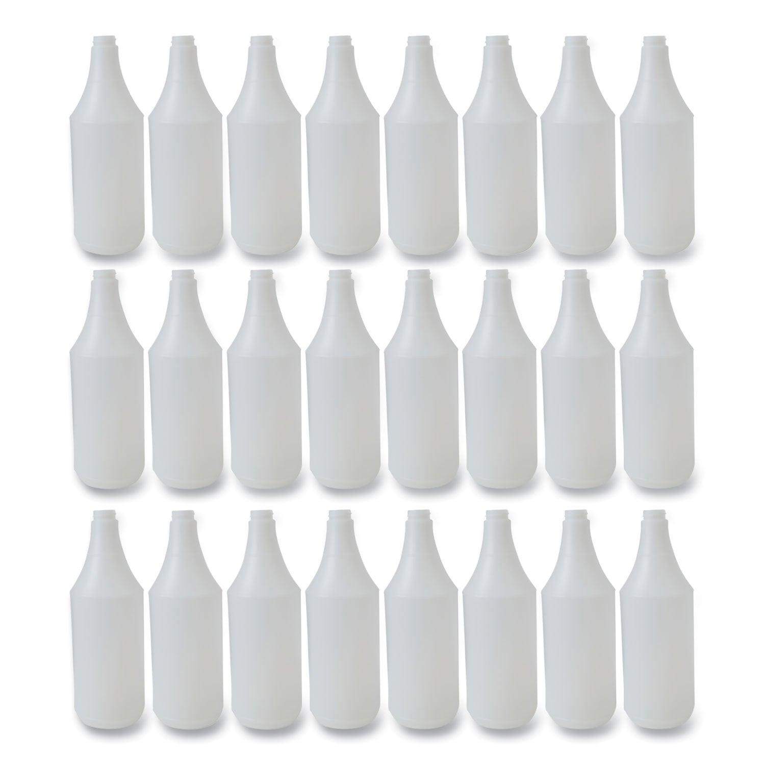 Embossed Plastic Spray Bottle, 32 oz, Clear, 24/Carton