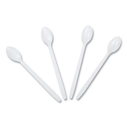 Polypropylene Cutlery, Soda Spoon, Plastic, 7.87", White, 1,000/Carton