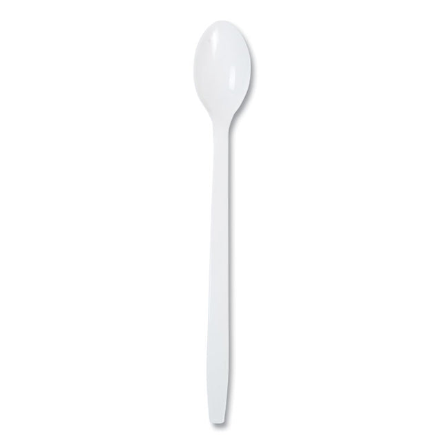 Polypropylene Cutlery, Soda Spoon, Plastic, 7.87", White, 1,000/Carton