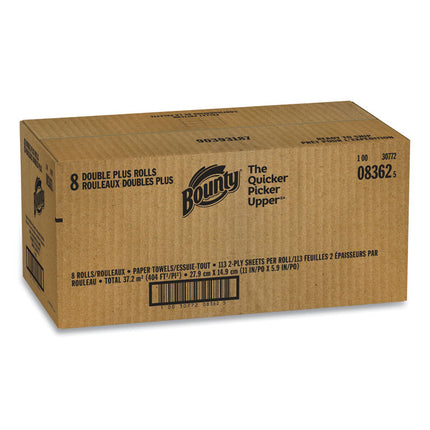 Select-a-Size Kitchen Roll Paper Towels, 2-Ply, White, 6 x 11, 113 Sheets/Roll, 2 Double Plus Rolls/Pack, 4 Packs/Carton