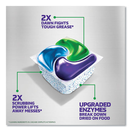 Platinum Plus ActionPacs Dishwasher Detergent Pods, Fresh Scent, 26.6 oz Tub, 47/Tub, 3 Tubs/Carton